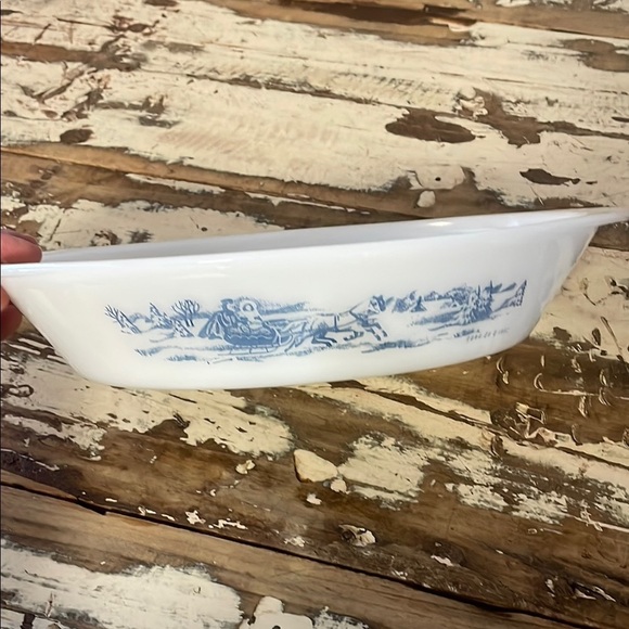 Glasbake Other - Vintage Blue and White Bakeware Dish